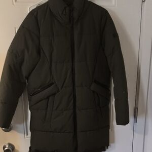 DKNY Women  Dark Green Puffer Jacket